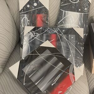 Abstract Canvas Wall Art Black and Red Painting Decor Modern LineAbstract Canvas